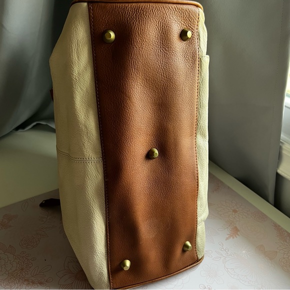 Audrey Brooke Knotty Leather Boston Bag - Picture 7 of 13